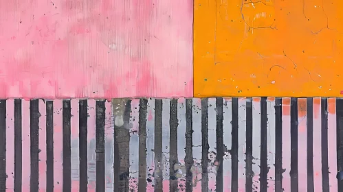 Pink and Orange Abstract Painting