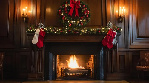 Warm Holiday Fireplace