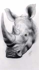 Detailed Rhino Artwork