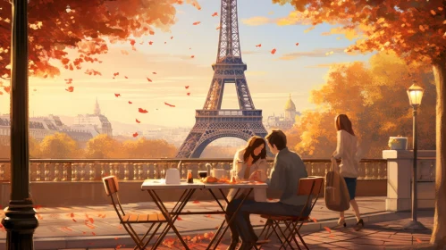Romantic Paris Fall Scenery HD Wallpaper | Graphic Novel Inspired