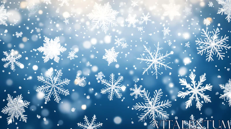 Magical Winter Snowflakes AI Image