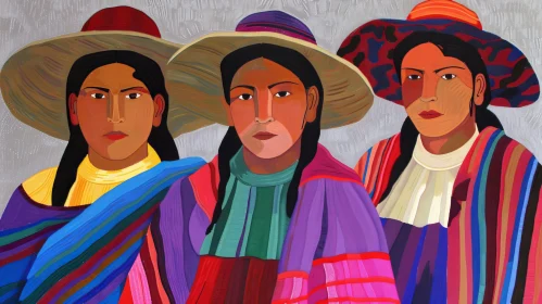 Traditional Bolivian Women Painting