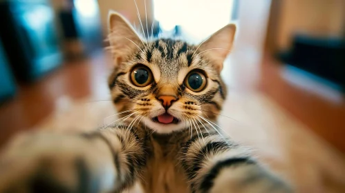 Playful Cat Selfie