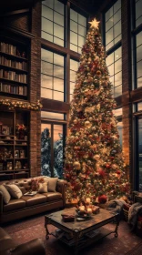 Captivating Christmas Tree in a Room - Romanticized Views