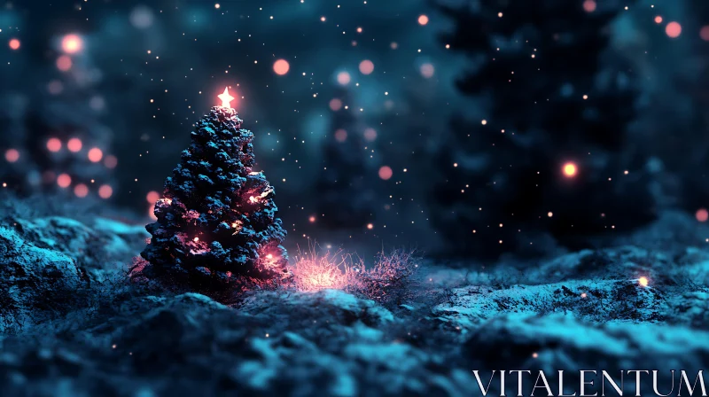 AI ART Enchanting Night-Time Christmas Scene