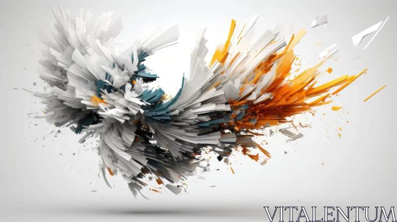 AI ART Colorful Abstract 3D Explosion Rendering