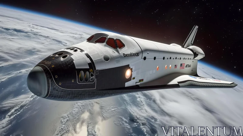 Realistic Space Shuttle Artist Rendering with Hyper-Realistic Animal Illustrations AI Image