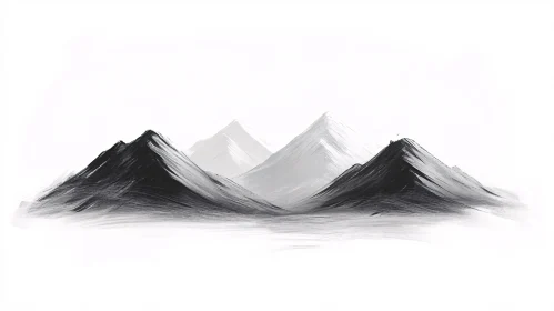 Abstract Monochrome Mountains