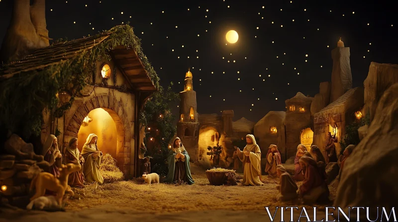 AI ART Serene Christmas Nativity