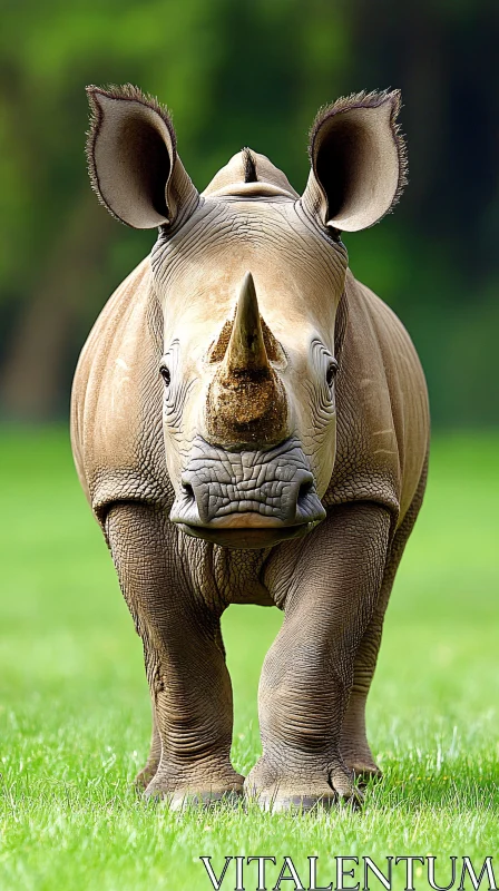 Graceful Rhino in Nature AI Image