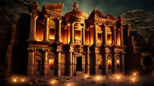 Interior Art of Petra in Jordan - Surreal 3D Landscapes