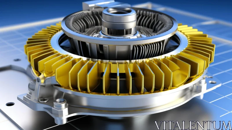 AI ART Intricate 3D Rendering of Cutaway Electric Motor