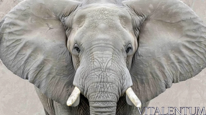 AI ART Majestic Elephant Close-Up Portrait