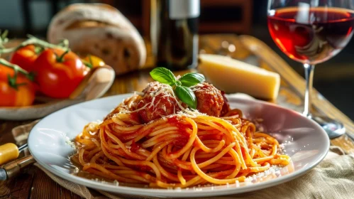Delicious Spaghetti with Meatballs and Tomato Sauce