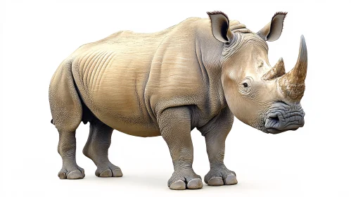 Lifelike Rhinoceros Art