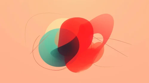 Translucent Multicolored Spheres on Pink Background