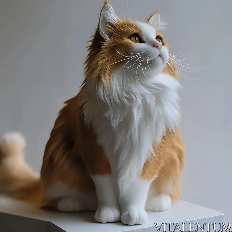 Graceful Feline with Amber Eyes