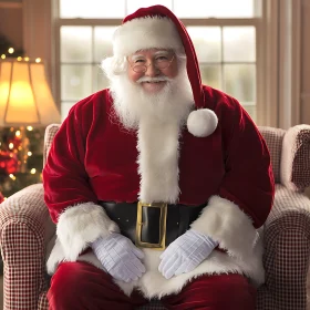 Classic Santa Claus in Holiday Decor