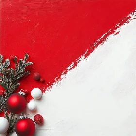 Artistic Red and White Christmas Setting