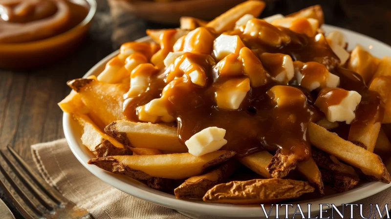 Delicious Poutine: A Canadian Culinary Delight AI Image