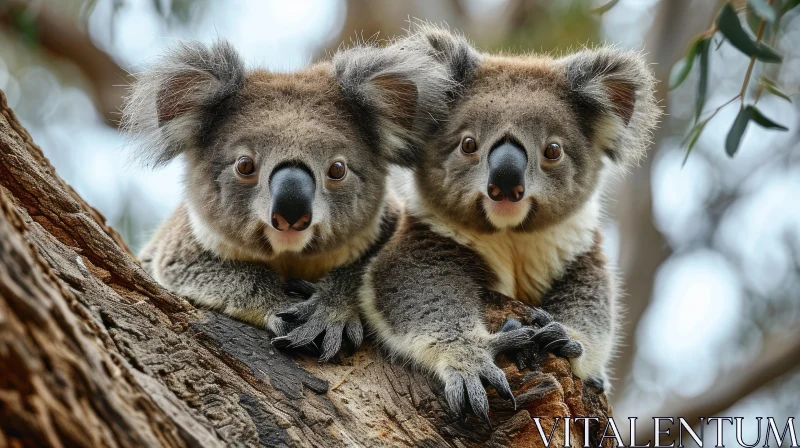 Enchanting Koalas on a Tree Branch | Nature Photography AI Image