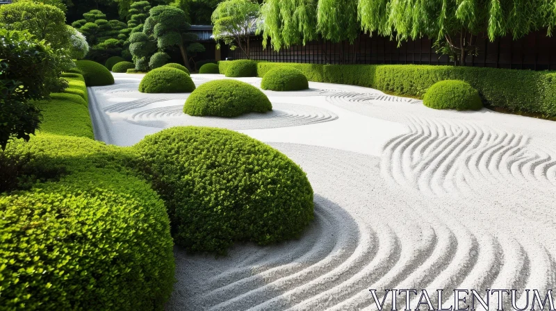Tranquil Zen Garden: A Haven of Meditation and Natural Beauty AI Image