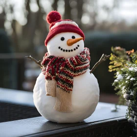 Joyful Snowman Decorated for Winter