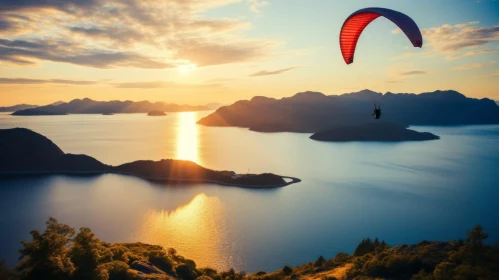 Breathtaking Sunset Paragliding over a Vast Lake | Vancouver School