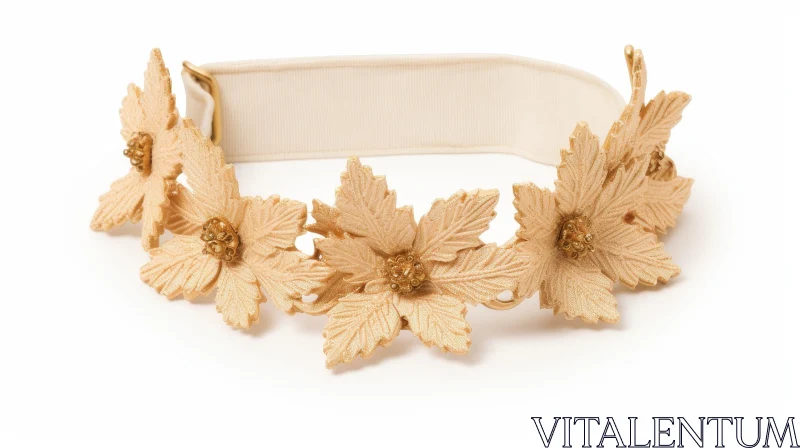 Elegant Gold Floral Belt for Special Occasions AI Image
