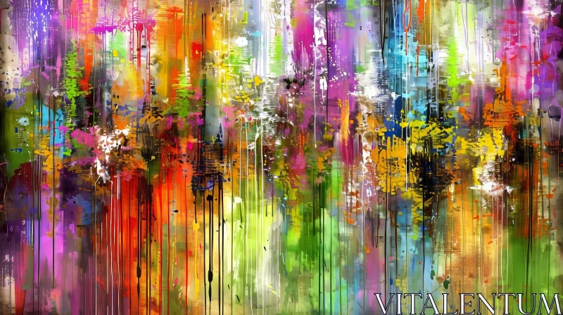 AI ART Vivid Abstract Painting with Dynamic Colors