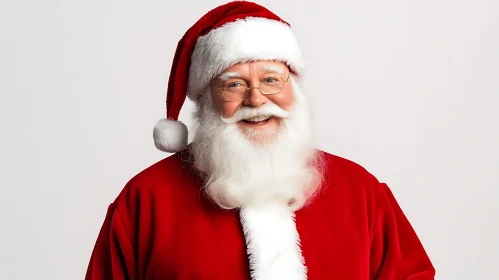 Smiling Santa Claus with White Beard