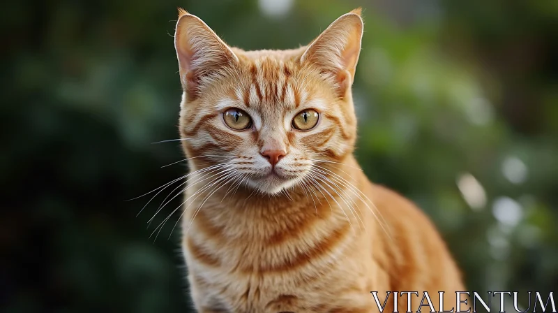 Striking Orange Tabby Cat Portrait AI Image