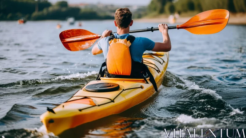 AI ART Kayaking Adventure on the River
