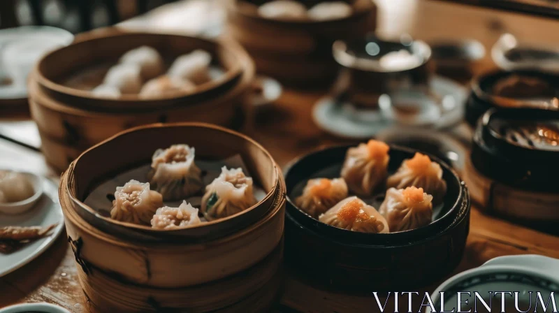 Delicious Dim Sum on a Table | Food Photography AI Image