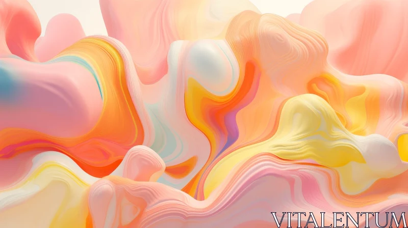 Tranquil Pastel Abstract Painting AI Image