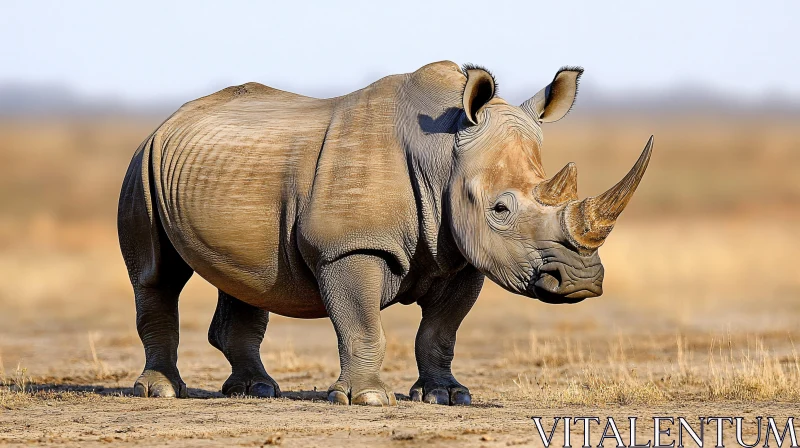 Rhinoceros in Natural Habitat AI Image