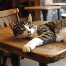 Tranquil Cat Resting Indoors