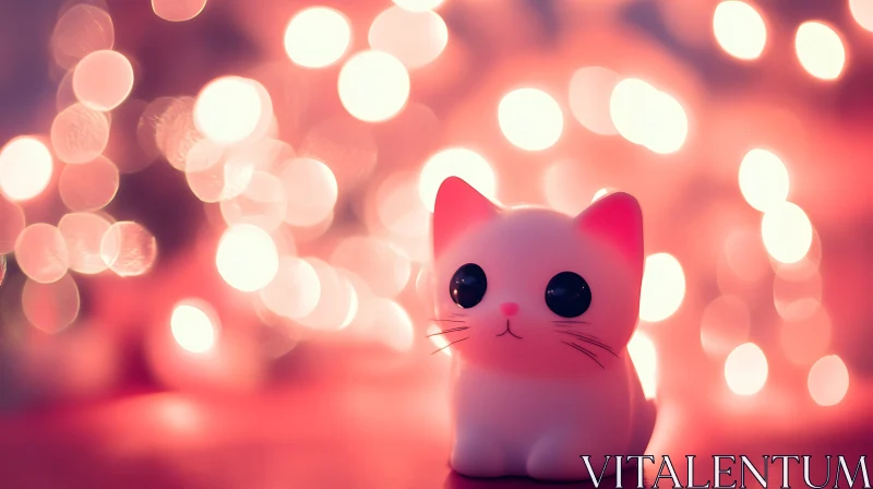 Adorable Cat Toy with Lights AI Image