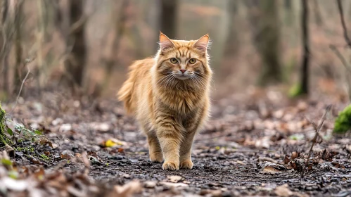 Forest Cat in Autumn