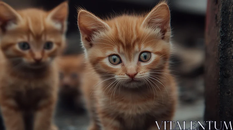 Orange Kittens with Blue Eyes AI Image