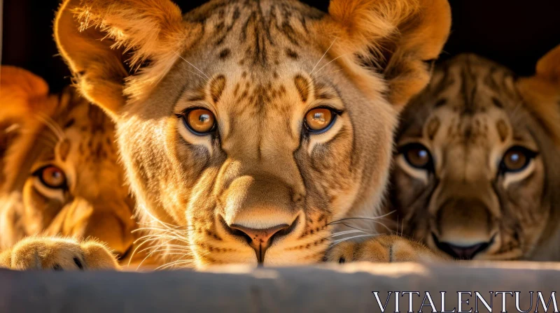 AI ART Intense Close-ups: Captivating Lion Cubs in Nikon D850 - National Geographic Photo
