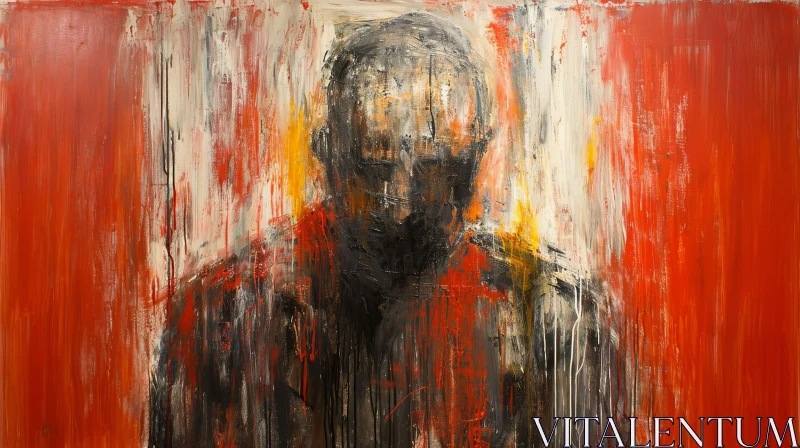 AI ART Captivating Modern Portrait of a Man with Closed Eyes