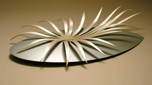 Elegant Metal Wall Sculpture - Abstract Design Inspired by Nature