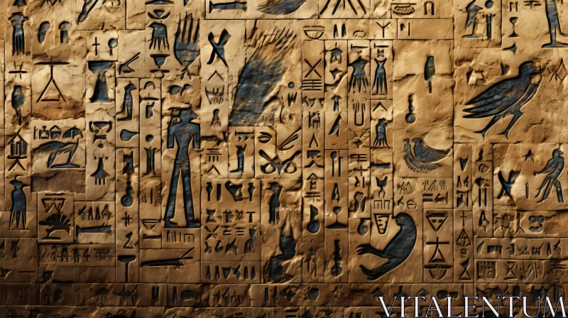 AI ART Ancient Egyptian Hieroglyphs Wall Art
