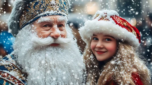 Joyful Christmas Moments with Santa and Child