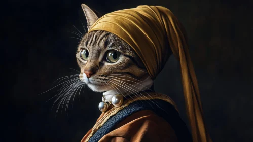 Cat Dressed in Renaissance Attire