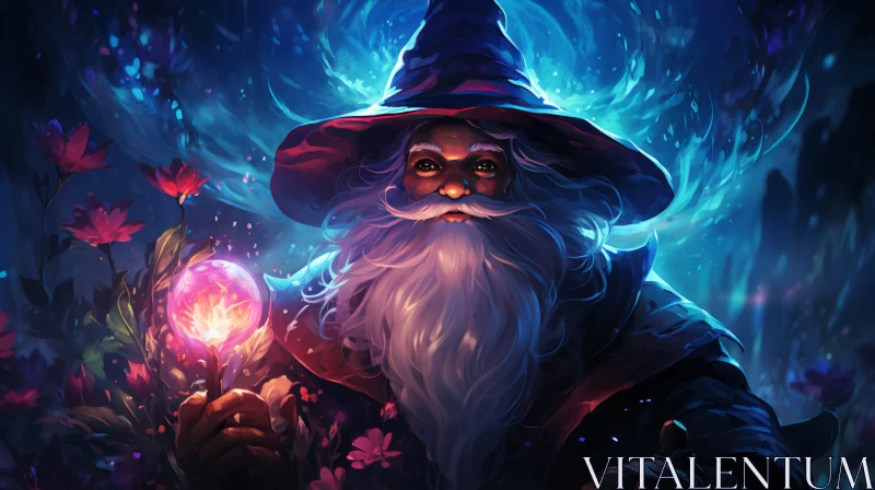 Enchanting Wizard Art: Captivating Illustration with Skillful Lighting AI Image