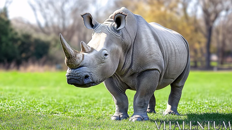 Rhinoceros in the Wild AI Image