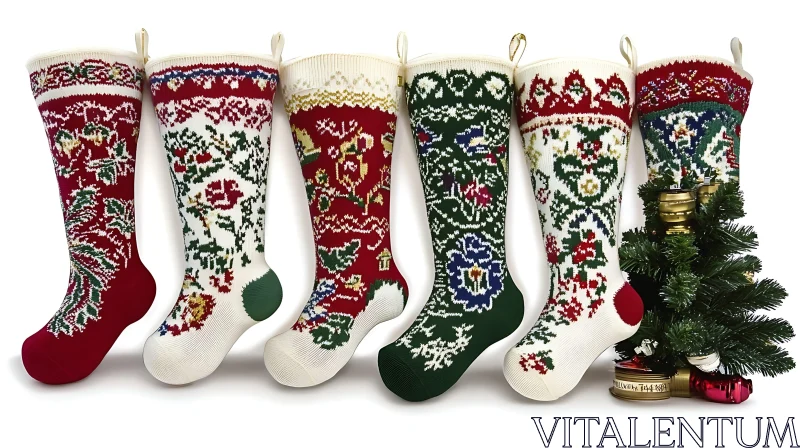 AI ART Intricately Designed Christmas Stockings for Holiday Decor