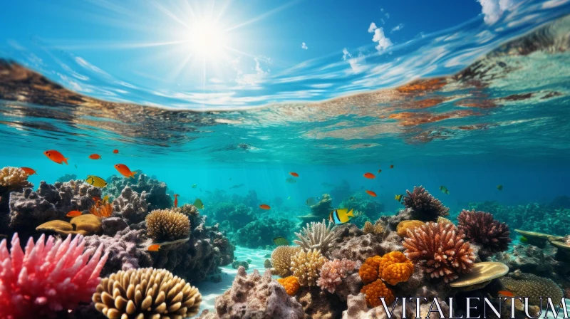Discover the Enchanting Underwater World of Coral Reefs AI Image